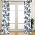 thumbnail image 5 of Serafina Home Botanical Blue Floral Blackout Curtains 84 Inches Long: Room Darkening Light Blocking Noise Cancelling Blocking Polyester with Grommets for Living Room, Bedroom, Dining Room,, 5 of 6
