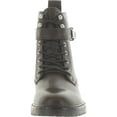 thumbnail image 3 of LAUREN RALPH LAUREN Womens Brown Logo Buckle Accent Lug Sole Elridge Round Toe Block Heel Lace-Up Leather Booties 7 B, 3 of 3