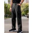 thumbnail image 7 of Men's American Retro Workwear Corduroy Pants, Loose Straight-leg Wide-leg Casual Trousers for Fall, Winter and Vintage Look,Black,2XL, 7 of 7