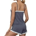 thumbnail image 3 of CLOISE Pajama Sets for Women 2 Piece Cozy Lace Cami Sleepwear Tops and Comfy Shorts Pjs Sets Comfort Solid Classic Night Clothes, 3 of 4