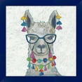 thumbnail image 1 of Great Art Now Llama Love with Glasses II by Chariklia Zarris, Framed Wall Art, 14W x 14H, 1 of 3