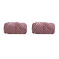 thumbnail image 2 of Ounissouiy 500G Terciopelo Voluminoso Hilo Grueso Brazo Tejer Cojín Manta Tejer Tiro Rosa Oscuro 500g Rosa oscuro 500g 2Conjunto, 2 of 6