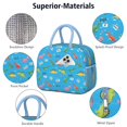 thumbnail image 4 of Womens Blue Cartoon Dinosaurs WordsHearts Pattern Lunch Box for Work,Insulated Lunch Bag for Women,Loncheras Para Mujer,Leakproof Adult Lunch Bag for Work,Beach,Travel,Picnic,Camping, 4 of 7