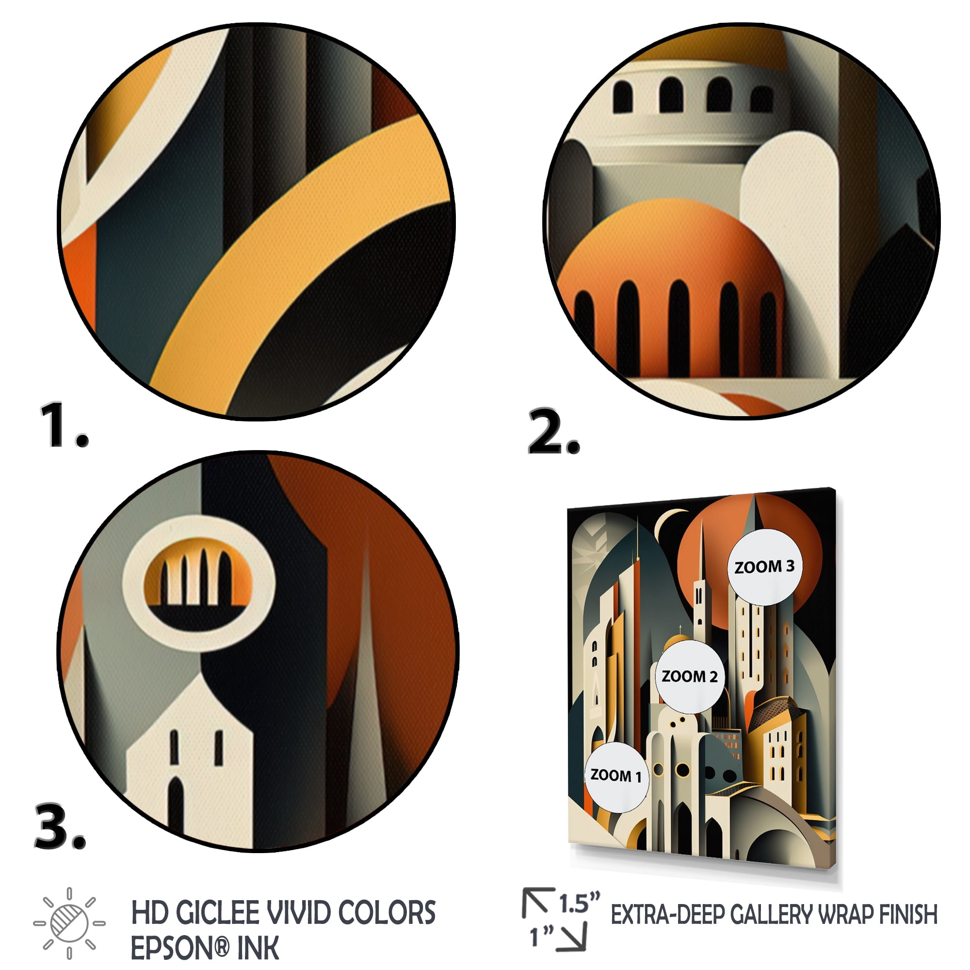 Designart Fantasy Cityscape III Canvas Wall Art