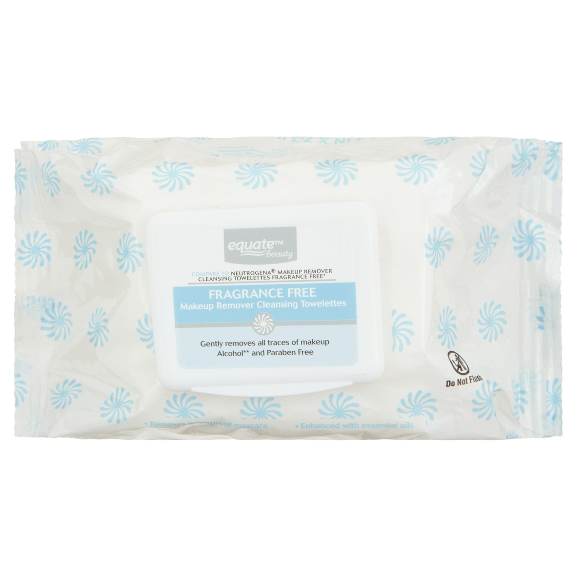 Equate Beauty Fragrance Free Makeup Remover Cleansing Towelettes, 40 Count