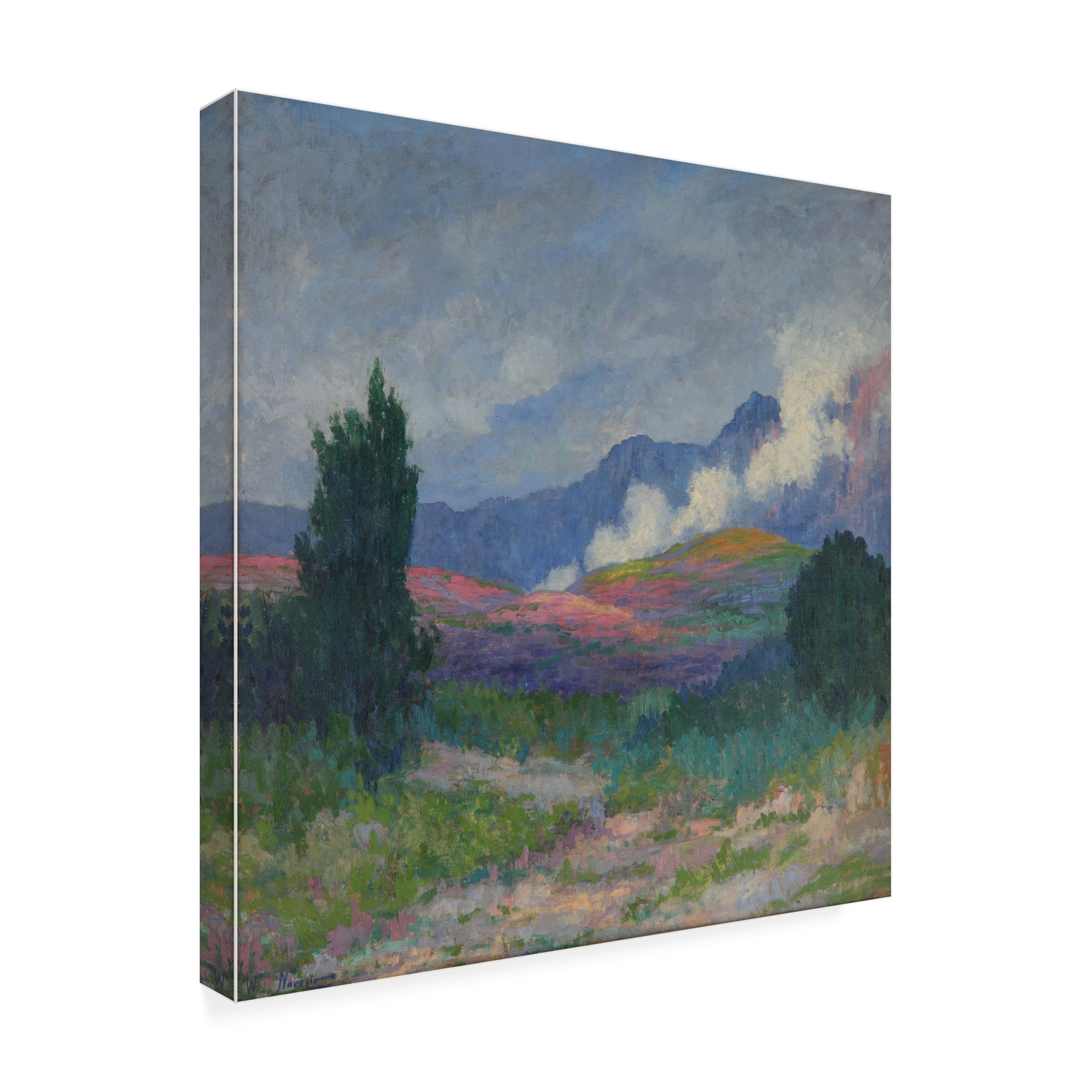 Walter de Navazio 'Clouds In A Mountain Range' Canvas Art