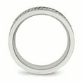 thumbnail image 2 of Stainless Steel Satin & Polished w/Silver Center Inlay Ring Size 9, 2 of 6