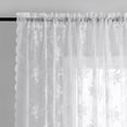 thumbnail image 2 of Juego de cortinas Kotile de encaje corto, 76 cm de longitud, 2 paneles, color blanco, 2 of 7