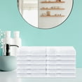 thumbnail image 2 of Meadowcove Rayon from Bamboo/Cotton Blend 12-Piece Face Towels Set , White by Blue Nile Mills, 2 of 5