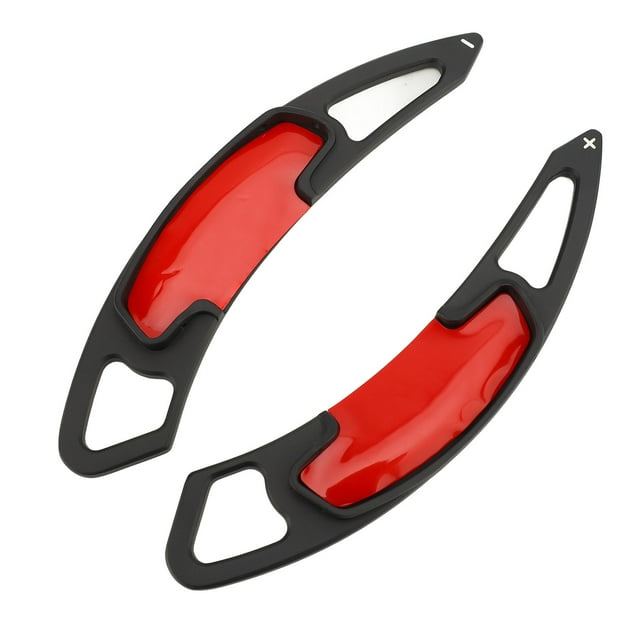 Steering Wheel Shift Paddle, Steering Wheel Shifter Paddle Extension 1 Pair for Spirior Red,Black