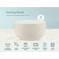 thumbnail image 6 of 4-Piece Ivory Ceramic Nesting Mixing Bowls Set - Embossed, Microwave/Dishwasher Safe (20-145 oz) - Narbonne Collection, 6 of 8
