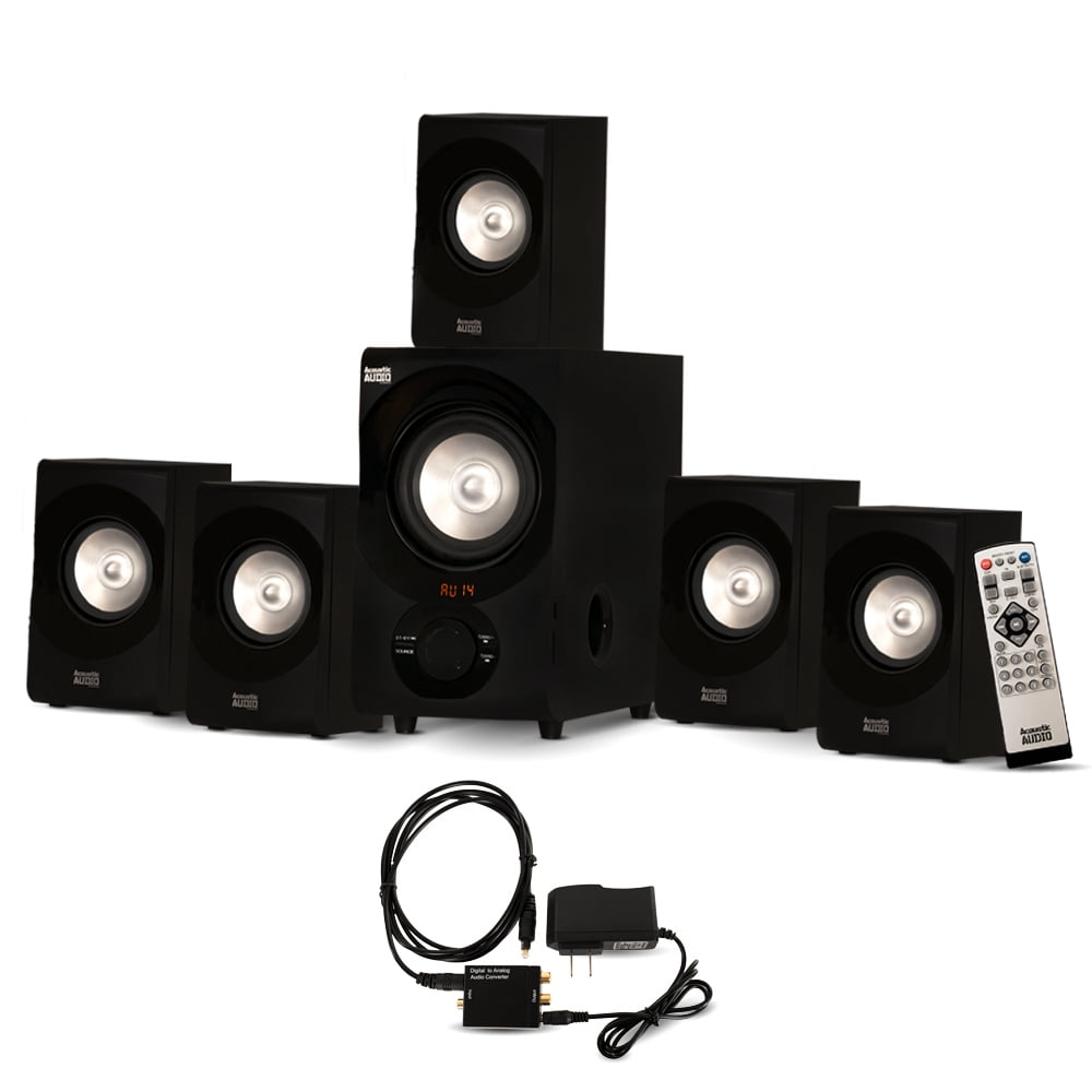 Acoustic Audio AA5171 Home Theater 5.1 Bluetooth Speaker System with FM
