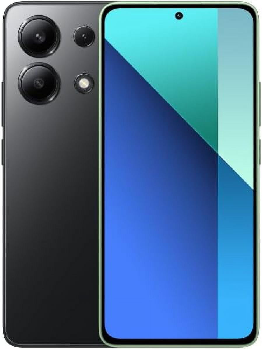 Xiaomi Redmi Note 13 4G GSM Unlocked (T-Mobile Mint Tello & Global) 6.67" Display, 108MP Triple (256GB + 8GB Black Global ROM)