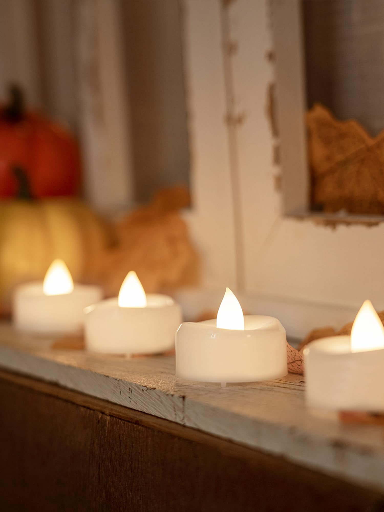 Merrynight LED Flameless Tealight Candles, Battery Operated, Realistic Flickering, Long-Lasting 200 Hours, 100-Count, 1.5 x 1.25 Inch