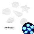 thumbnail image 1 of Mistaha 100pcs/Bag DIY Home Decor Luminous Pebbles Sea Conch Shell Starfish Glow in Dark Colorful, 1 of 8