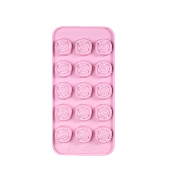 Rose Silicone Mold, Ngxiha 1 Pcs Rose Chocolate Mold 15 Cavity Silicone Roses Molds for Chocolate, Candy, Ice Cube, Gummy, Jello, Jelly, Cupcake Decorations, Candles, Soaps