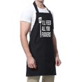 thumbnail image 4 of Feed All You - Funny Black Bbq Chef Aprons For Men Women With 2 Pockets, 4 of 5