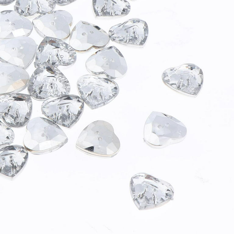 Clear Acrylic Rhinestones Crystal Sew on Stones Different Shapes White Gems  With Holes by the Pack 