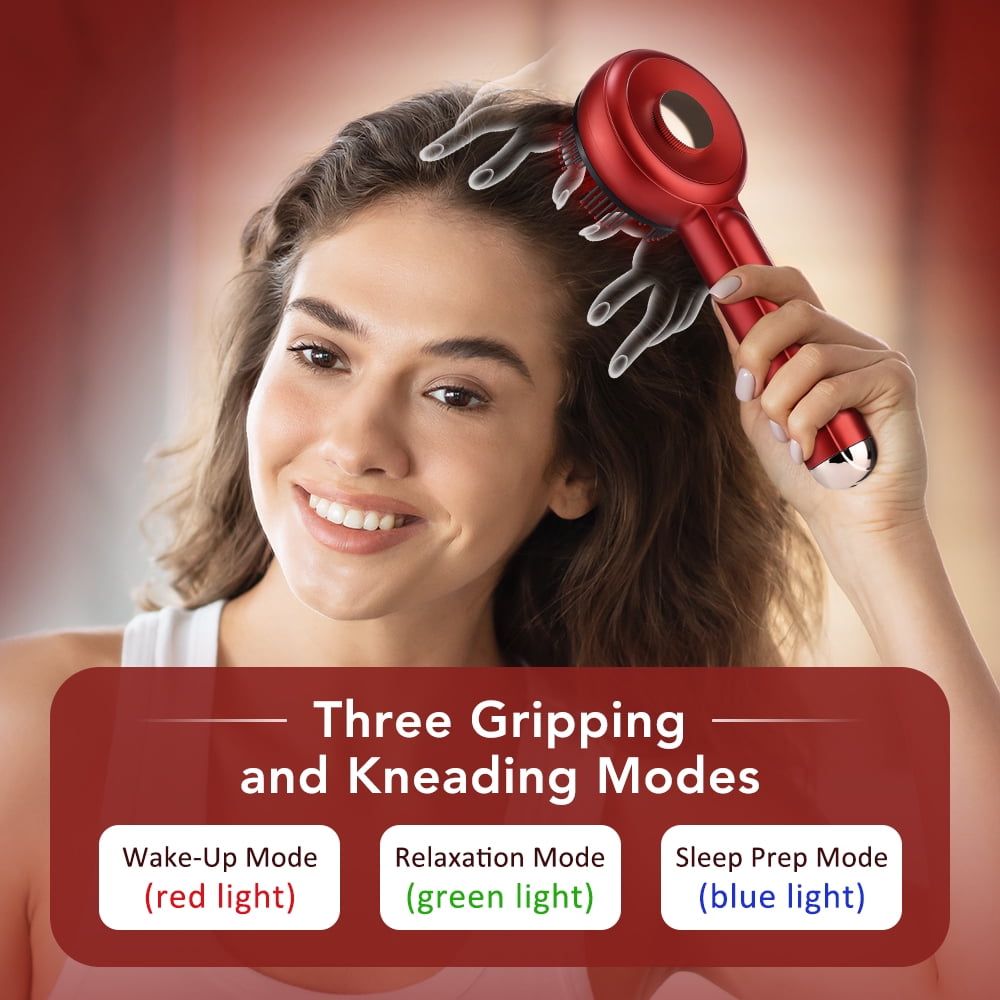 Hair Scalp Massage, 660nm Red Light Oil Applicator  Hair Care Hai rbrush Essence Oil Nourishes Scalp Brush