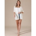 thumbnail image 4 of DARING DIVA Women's Lightweight Open Front Crochet Cardigan Sweaters M White, 4 of 6