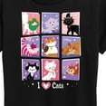 thumbnail image 3 of Disney Classics - Cats & Dogs - Grid Of Assorted Cats - Women's Short Sleeve Graphic T-Shirt, 3 of 5