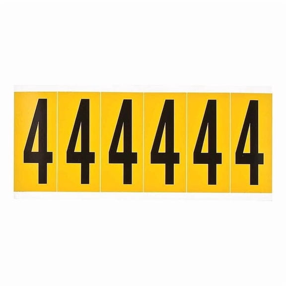Brady Number Label,4,1-1/2 in. W x 3-1/2 in. H 1550-4
