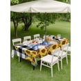 thumbnail image 4 of Outdoor Tablecloths with Umbrella Hole & Zipper, Sunflowers Pig 60 x102 Inch Rectangle Tablecloths, Farmhouses Animals Black White Plaid Waterproof Table Cloth, Patio/Pool/Picnic Table Covers, 4 of 8