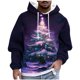 thumbnail image 2 of Sudadera con capucha para hombre, estilo casual, con cuello redondo, estampado de árbol de Navidad, manga larga, blusa de poliéster, 2 of 5