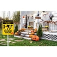 thumbnail image 2 of Eveokoki Halloween Yard Sign Zombies Ahead Decorations Yard Signs Decorative Garden Stakes Aluminum Outdoor Lawn Signs for Halloween Party Yard Lawn Garden Decorations, 2 of 5