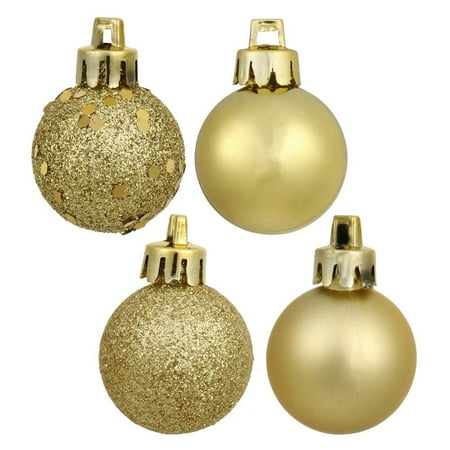 Vickerman 2.75 in. Gold 4 Finish Ornament Assorted - Set of 20