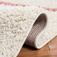 thumbnail image 4 of SAFAVIEH Venus Anuki Striped Shag Runner Rug, Ivory/Pink, 2'2" x 8', 4 of 7