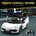 thumbnail image 4 of Katidap 12 V Lamborghini Sian Powered Ride-On Car with Remote Control – White, 4 of 8