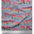 thumbnail image 1 of Soimoi Grey Crepe Silk Fabric Paint Brush Abstract Print Sewing Fabric Yard 42 Inch Wide, 1 of 1