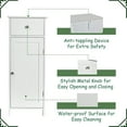 thumbnail image 6 of XgoodX Floor Storage Cabinet, Multifunctional Bathroom Storage Cabinet with 2 Adjustable Shelves, Ideal for Bathroom, Living Room, 14 x 12 x 34.5 inches (White), 6 of 9