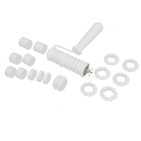 Unique Bargains Fondant Strip Ribbon Cutter Embosser Roller Cake Decorating Tool Mold 17 In 1