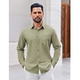 thumbnail image 3 of COOFANDY Men's Casual Shirt Long Sleeve Dress Shirts Button Up Shirt for Men, 3 of 6