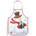 thumbnail image 1 of Delantal de cocina con temática navideña Mujeres Hombres Cena Fiesta Cocina Babero no tejido Decoración navideña, Muñeco de nieve Kearding HA000271-01B, 1 of 6