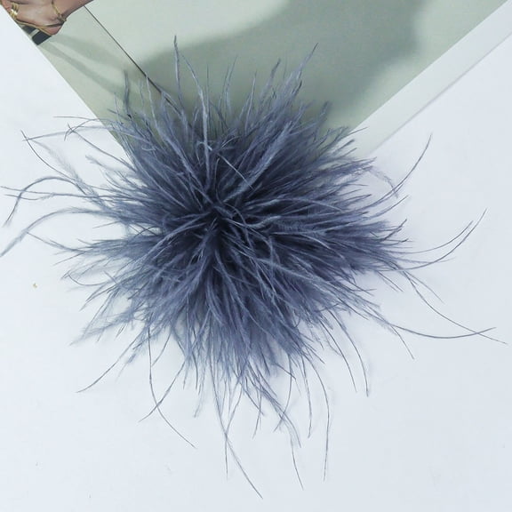 Dainty Feather Flower Large Brooch Pin for Women Men Elegant Oversized Floral Lapel Pins Shawl Dress Suit Clothes Accessories Wedding Party Dance Banquet Fashion Jewelry 15 cm/6 inch