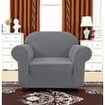 thumbnail image 2 of Subrtex 1-Piece Jacquard high Stretch Couch slipcover, Furniture Protector for Sofa, Spandex Washable 1 Seater Cushion Cover Coat (Chair, Light Gray), 2 of 6