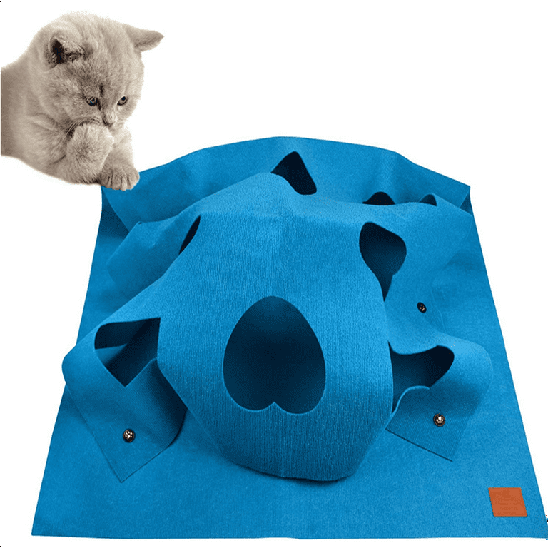 Cat Tunnels for Indoor Cats,Cat Tunnel Mat DIY Cat Play mat for Kittens  Felt Cloth Random Combinations and Infinite Extension,Foldable,for Cats  Dogs