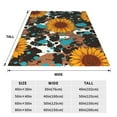 thumbnail image 3 of Honeii Vintage Sunflowes Print Fleece Blanket - Throw Blanket for Bed, Sofa, Couch, Camping, and Travel , Microplush Ultra Soft Warm Blanket-50"x40", 3 of 7