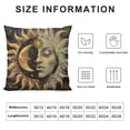 thumbnail image 5 of Orinice Sun Moon Face Graphic Decorative Cushion Throw Pillow Cover for Home Couch Living Room Sofa Pillowcase - 1PC 22x22in, 5 of 5