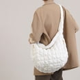 thumbnail image 3 of Bolso Hombro Acolchado para Mujer Bolso Bandolera Acolchado E Hinchado Bolso Compras (blanco), 3 of 9