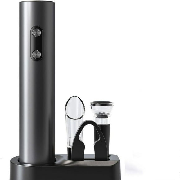 Product Category Set — Automatic Opener for Red Effortless Cork Removal Sleek User-Friendly Design Durable Stainless Steel Gadget