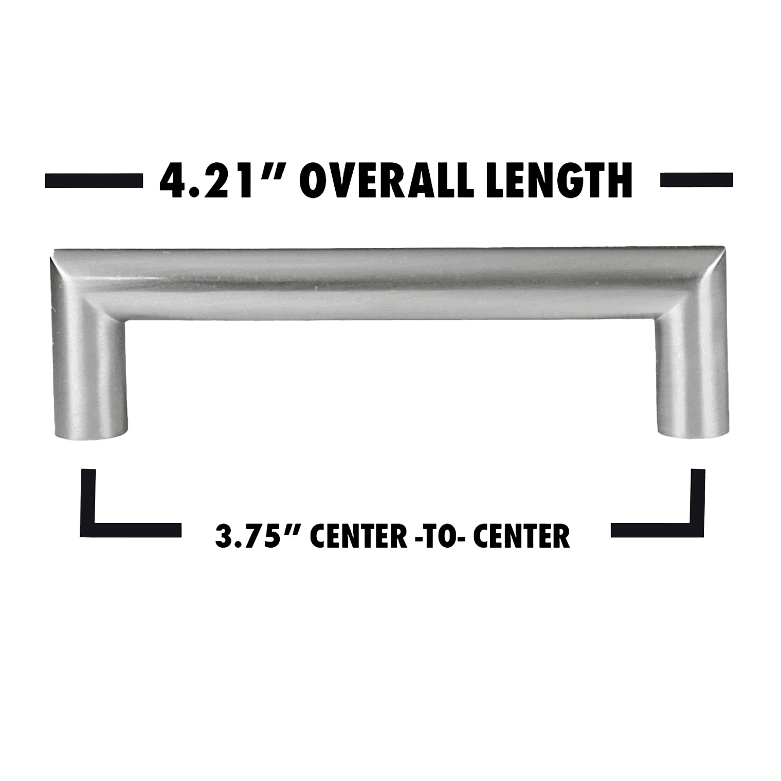 Würth Satin Nickel Cylindrical Pull 3.75", 10 pack