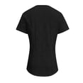 thumbnail image 4 of HXWCHs Cropped Elegant Short Sleeve Eyelet Lace Scallop Hem Embroidery Blouse Dressy Casual Fall top for Women L Black, 4 of 5