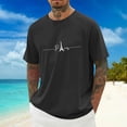 thumbnail image 2 of Mens Tall T Shirts Slim Fit Short/long Sleeve Big and Tall Business Casual T Shirt Fashion Printing Round Neck Summer Casual Outdoor Basic Activewear, 2 of 5