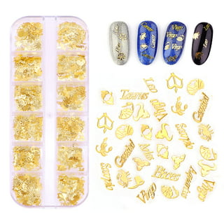 1.1x1.1cm Golden False Nails 2pcs Pearl Nail Charms Gemstone Nail Decors  Nail Jewelry Nail Art Acces
