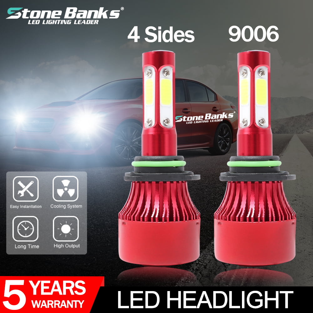 4Side 360° 9005 HB3 9145 9140 Headlight Bulb High Low Beam 72W 16000LM LED 6500K 