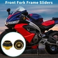 thumbnail image 2 of Unique Bargains Motorcycle Front Fork Frame Slider Falling Protection Wheel Crash Protector Scooter Moped Aluminum Alloy Gold Tone 2 Pcs, 2 of 6